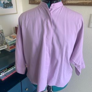Uniqlo Lavender Purple Rayon Dolman 3/4 Sleeve Blouse